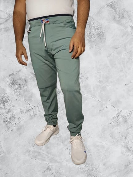 Trousers Muted  Olive Green Track Pant